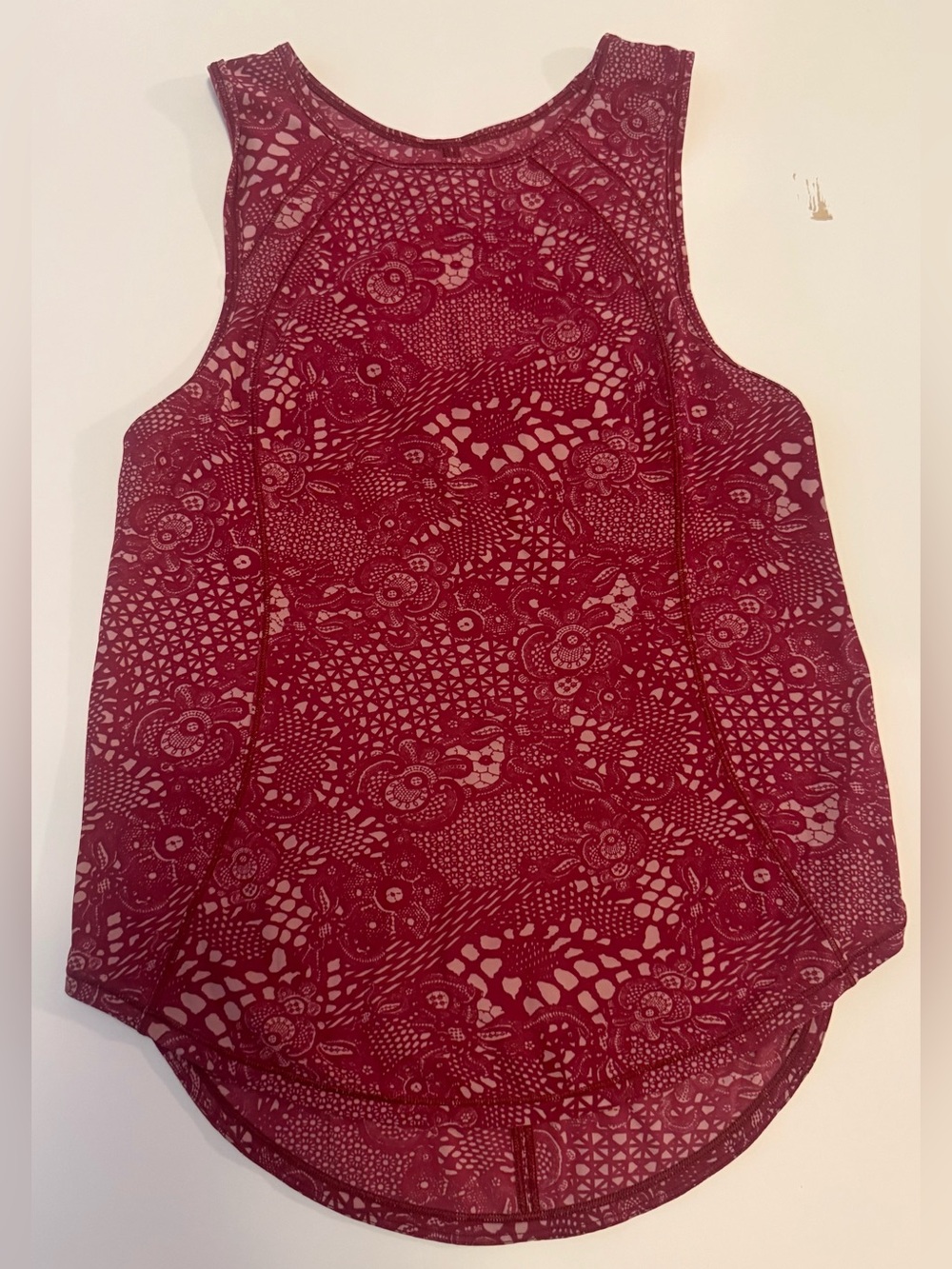 lululemon athletica Burgundy Floral-Print Racerback Tank